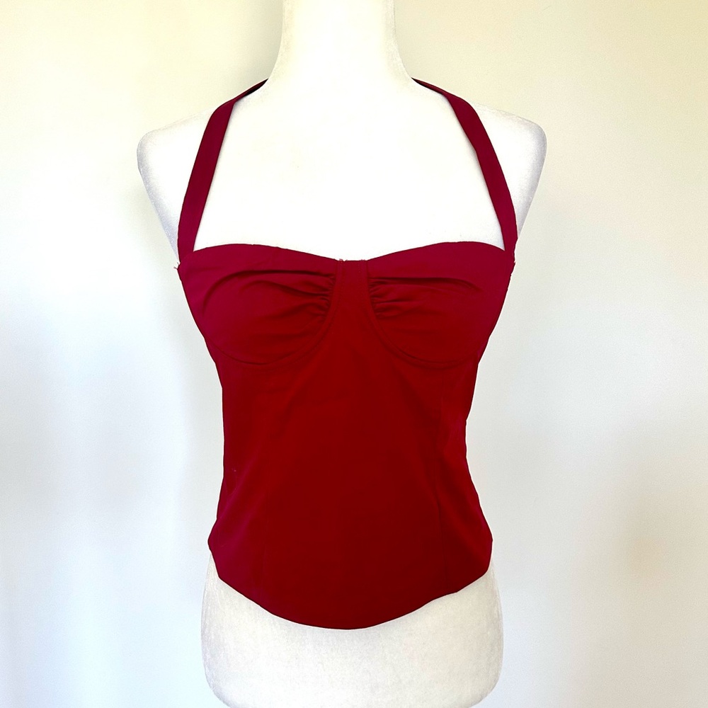 Peppermayo Red Halter Tank Top - Picture 5 of 14